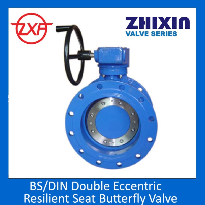 Resilient Seated double flanged Eccentric Butterfly Valve,BS EN593