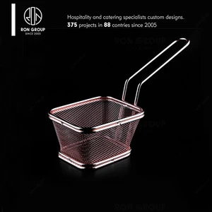 Restaurant 304 stainless steel mini fry basket type mesh strainer