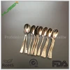 Restaurant cutlery, gold cutlery sets, Plastic flatware used restaurant dinnerware