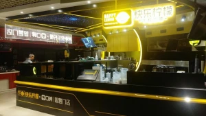 Robot coffee &quot;Happy Lemon&quot;new arm robot industrial project is  Co-launch by GBS jointly Ali and KUKA