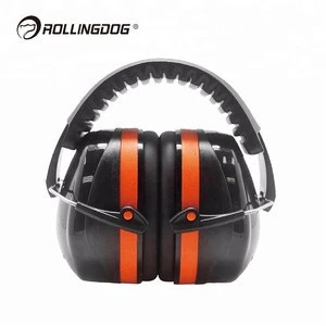 ROLLINGDOG Fashion Hearing Protection Safety Clip Ear Muffs Sound Proof Adjustable Headband Earmuffs with 31dB NRR Technology