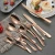 Import Rose Gold Stainless Steel Flatware Restaurant Hotel Copper Cutlery Fish Knife Spoon Fork from China