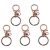 Import Rose Gold Swivel Lobster Clasp Trigger Clip Key Ring Keychain Split Ring DIY from China