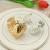 Round Maple Leaf Napkin Rings Gold Towel Buckle Metal Napkin Rings Silver Bling Napkin Ring for Wedding Table Decoration