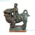 Rzsp50 Jingdezhen Green Figure Riding Lion Ceramic Sculpture