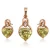 Import S-3 imitation gold fashion jewellery sets, heart shaped zirconia women necklace jewelry sets, rose gold fashion jewelry from China
