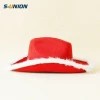 S-UNION Red cap non woven felt cowboy hat Christmas hat party hats