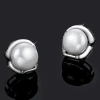 S925 Ear Pearl Fresh Water  Wedding With Pearls Flower Beads Studs And Pistils Earrings Jewelry