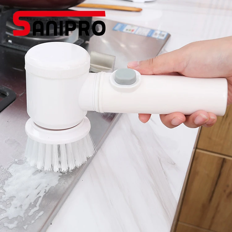 Sanipro New Electrical Cleaning Tools Multi-functional Electric Cleaning Brush for Glass Sink Dishwashing Lampblack Machine