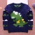 Import SBF1399 latest children sweater cardigan baby boys dinosaur jacquard cardigan sweater from China