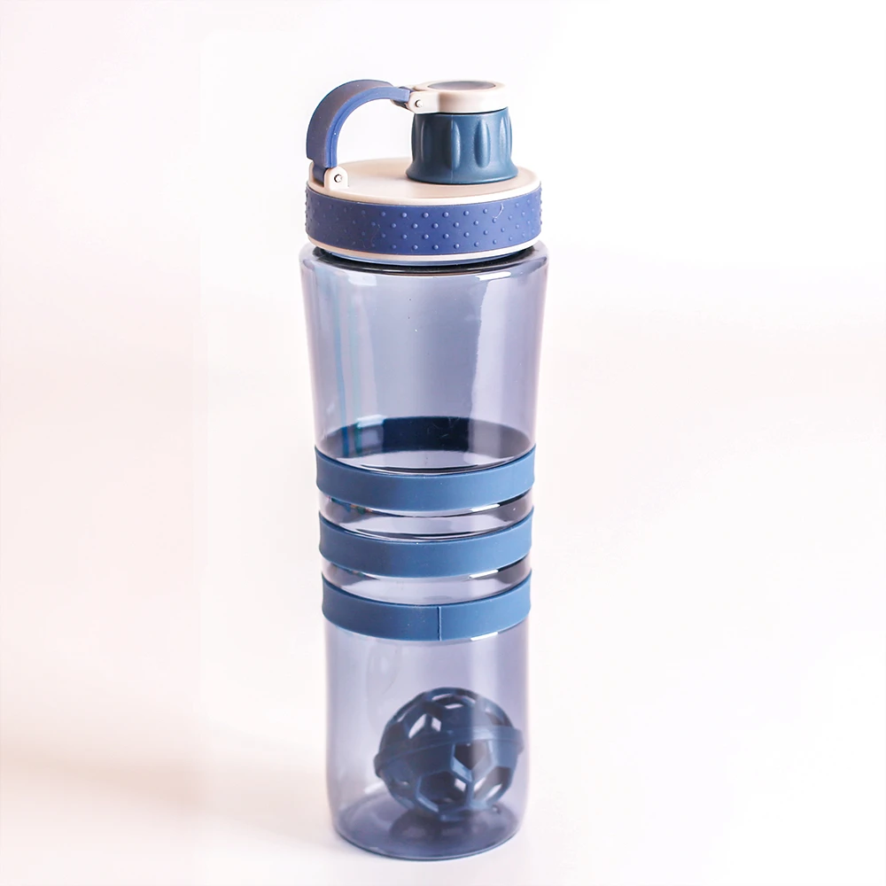 Sedex audited factory customized logo plastic sport bottle with silicone band TS-9165-C 800ml