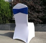 Sequin Organza Chair Covers Sashes Band Wedding Tie Backs Props Bowknot Chairs Sash Buckles Cover Back Hostel Trim Gold Silver