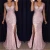 Import Transparent Luminous Long Dress Women Party Formal Luxury Gold Evening Dresses from China