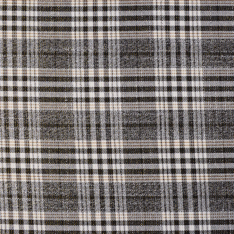 Shirts material classic checks woven plaid yarn dyed polyester rayon spandex blend fabric