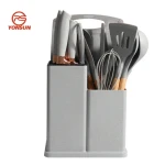 Silicone 12/17/19 Pieces Kitchenware Set Spatula Soup Spoon Knife Set Non Stick Cooking Kitchen Utensils Gadget set