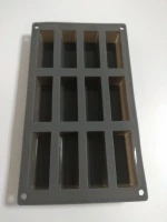 Silicone cake mold 12 holes Cookies Mould Cake Household Non-stick Rectangle Chocolate Mould Set Baking Kit