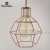 Import Simple Indoor Cage Pendant Lamp Iron Cage Lamp - Red Copper from China