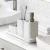 Import Simple Style Resin Bathroom 5 pieces Set White Marble Accessories for Home or Hotel from China