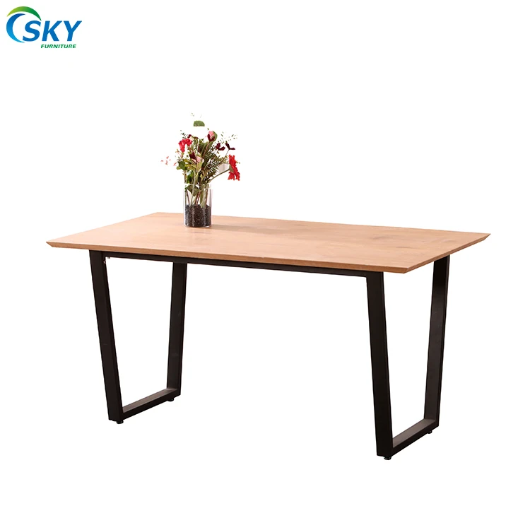 SKY Modern wooden effect paper Top Quality Dining Table Set 6 chairs and bench