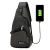 Import Sling Bag with USB Charging Port Canvas Chest Bag for Mens Hiking Backpack from China