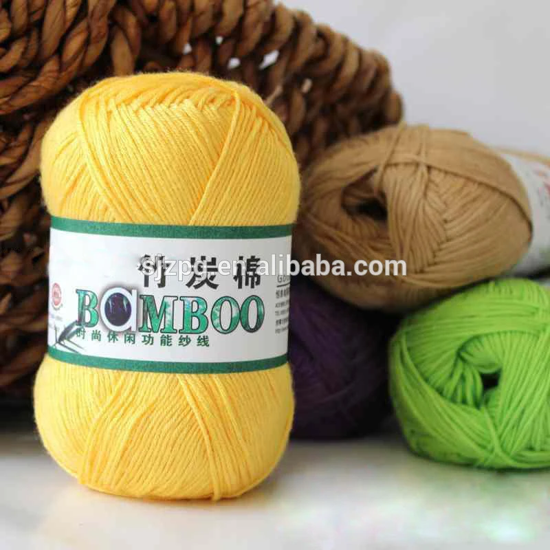 Smooth bamboo cotton blended hand knitted yarn
