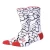 Import Sock manufacturer geometric seamless toe half terry fashion unisex cotton jacquard socks from China