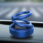 Solar Double Ring Rotating Suspension Aroma Car Interior Perfume Decoration Air Freshener Car Accessories