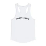 Spandex Sports Muscle Mens Tank Tops Printing Logo White Fitness Vest Tank Top For Adult