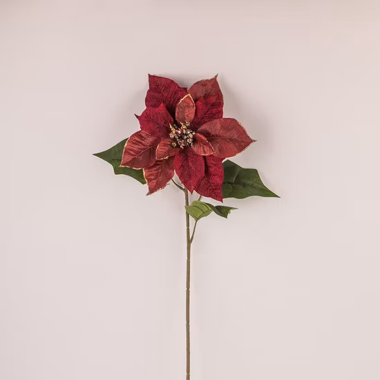 New Design Christmas Decoration Single Stem Artificial Christmas Flowers