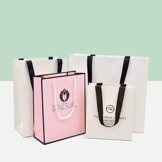 Import Wholesale Luxurious Paper Custom Logo Bag Printing Stock Gift Bag Fast Food Take Away Twisted Handle Printing Shopping Bags from China