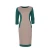 Import Spring fall modern ladies formal pencil dress long sleeve contrast color office dresses women from China