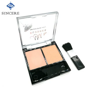 Square black compact single color foundation powder blush