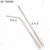 Import ss304 customized size reusable  stainless steel color plated straight straw and bent straw with brush in pouch from China