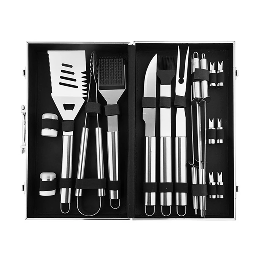 Stainless steel bbq tools set barbeque grill accessories