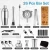 Import Stainless Steel Cocktail Bar Tool Set,Perfect Bar Accessories for Home Bar Set with Bamboo Stand for Making drink from China