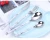 Import Stainless steel cutlery with plastic clamping pieces pattern design handle 4pcs set factory sales from China