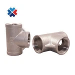 stainless steel threaded pipe fittings ss304 stainless steel tee ss pipe fittings tee bspt female tee for water and gas