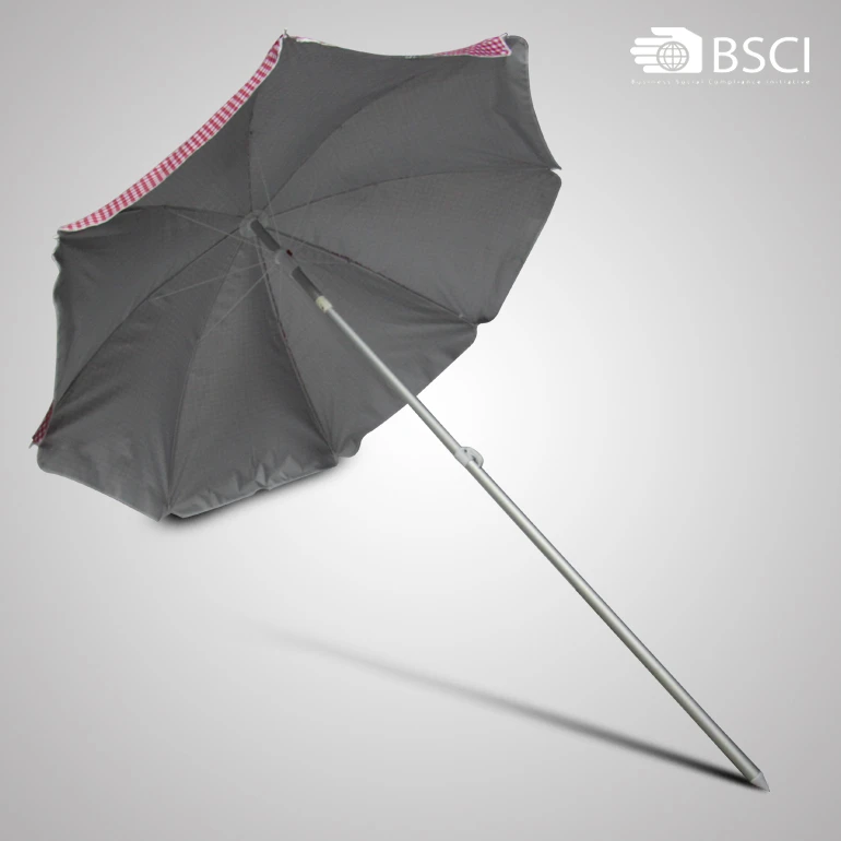 Standard size custom design  UV resistant sliver aluminum sun beach umbrella