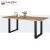 Import straightened table edge design solid rubber wood legs modern restaurant dining table from China