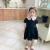 Import Summer 2020 new children&#x27;s clothing wholesale little girl lace collar black short-sleeved dress 1-6-year-old girl baby skirt from China