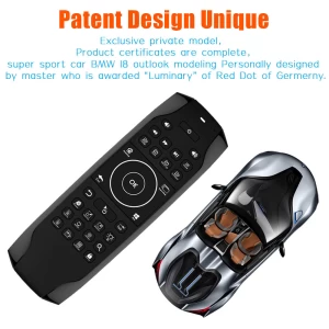 Super fashion patent design unique G7 Win 10 AIR MOUSE with backlight support motion game mini keyboard turn off the display
