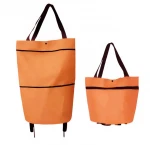 Supermarket family mini pull cart shopping bag folding grocery cart