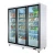 Import supermarket frozen food 3 glass door industrial upright freezer from China