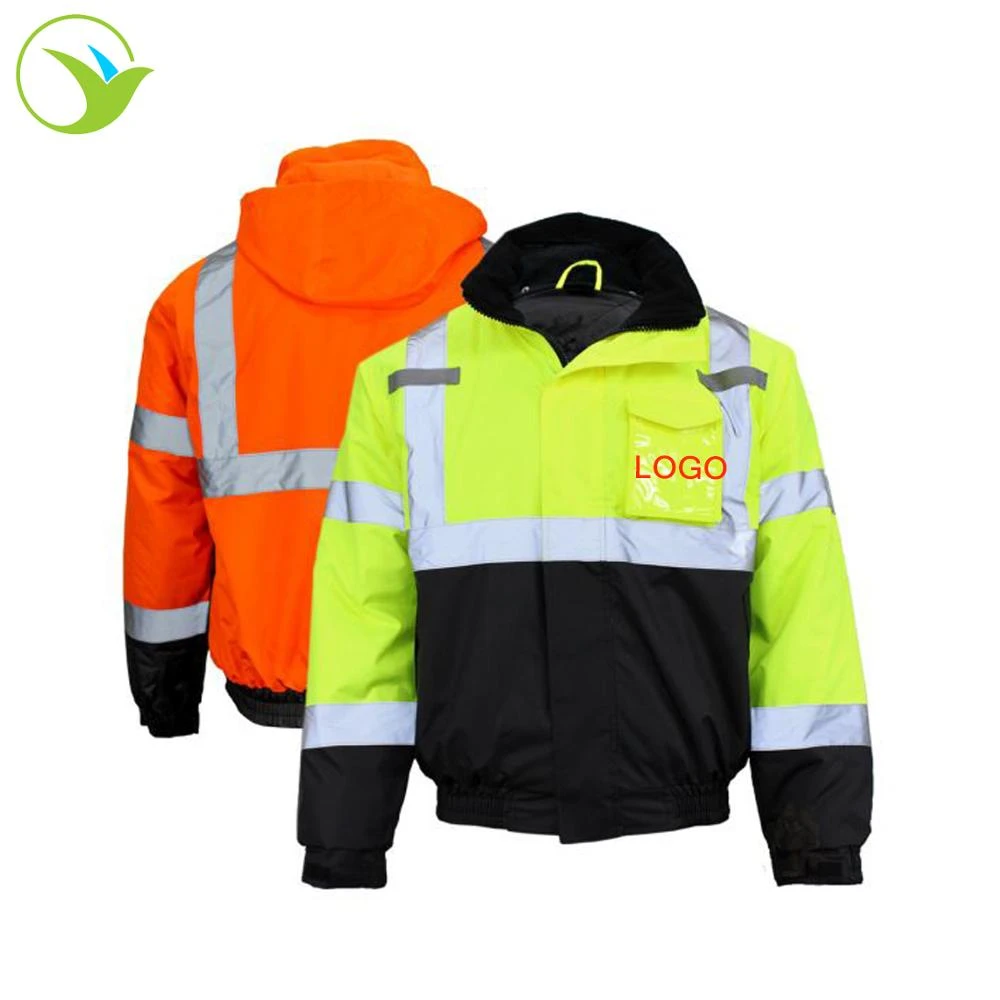 Supplier custom reflective class 3 roadway safety security coat jackets with reflect wholesale