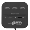 Support smart ID card TF SD MMC Card USB2.0 Hub 3 Port USB HUB Multi USB Splitter Combo Card Reader Driver
