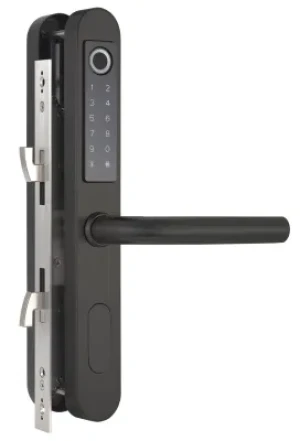 SUS304 Outdoor Waterproof Fingerprint Digital Bluetooth Tt Lock Broken Bridge Aluminum Flat Opening Sliding Door Smart Lock