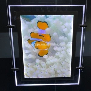 Suspended Hanging Real Estate Agent LED Window Display A3 A4 LED Illuminated Advertising LED Light Acrylic  Crystal Light Box