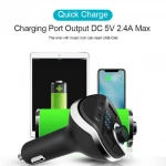 T20 BT Car Kit Handsfree Wireless In-Car FM Transmitter MP3 Radio Adapter 5V 3.4A 2 USB Car Fast Charger TF Card USB Disk