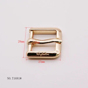 Tanai shiny golden metal pin belt buckle , square pin belt buckles