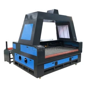TechProCNC ccd camera laser cutting machine for fabric leather textile garment and cloth cutting industry